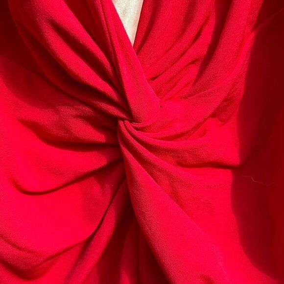 Ann Klein Red Sexy Vintage Twist Back Swimsuit Size 10 - Picture 5 of 11